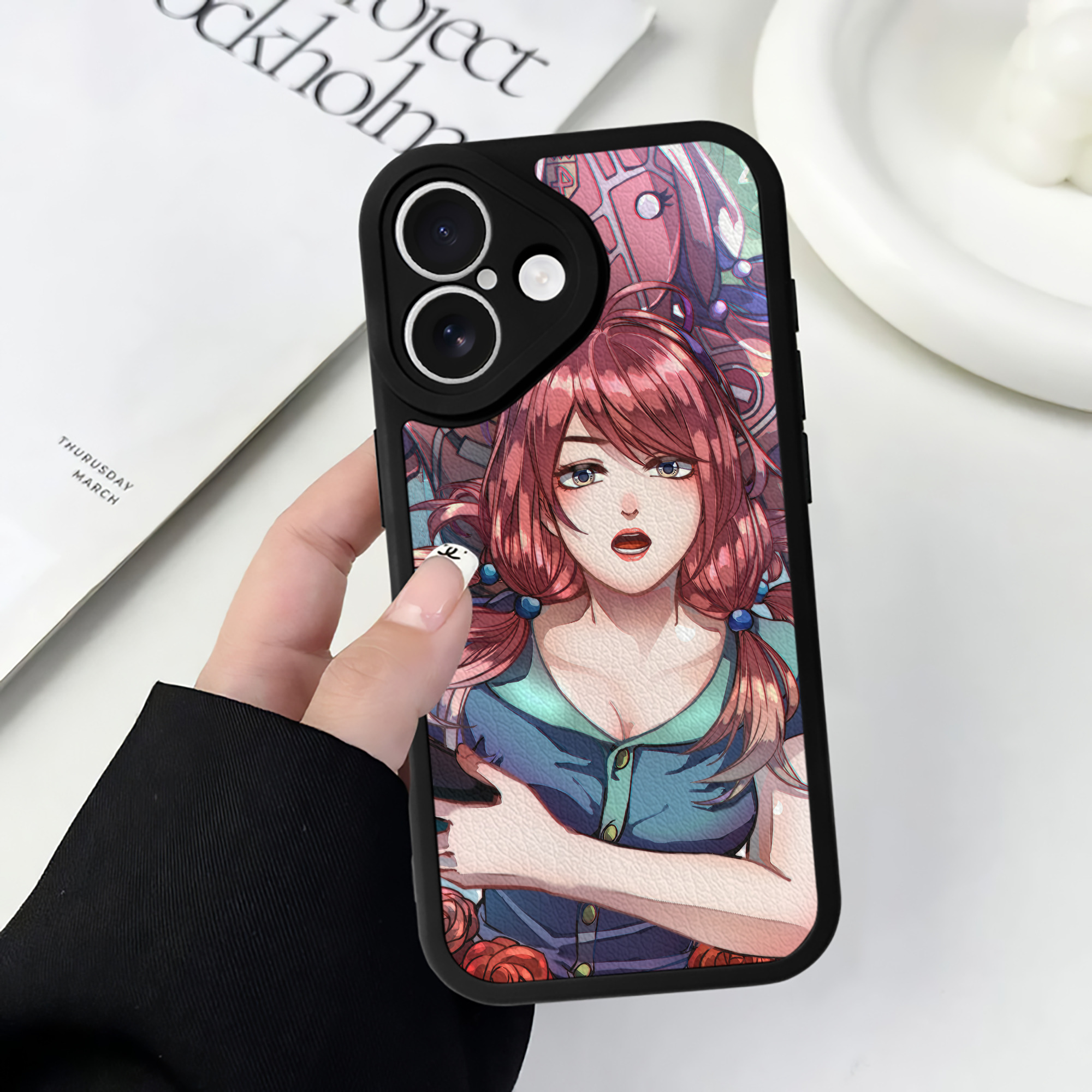 （画像用） ジョジョの奇妙な冒険 JoJo's Bizarre Adventure 【iPhone 16シリーズ対応】シリコンスマホケース（レザー調） 材質：シリコン